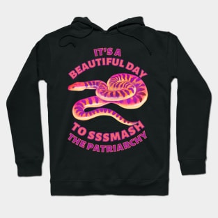 Beautiful Day to Smash the Patriarchy Snake Hoodie